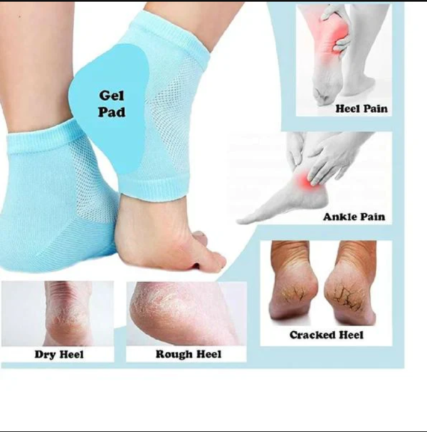 Heel Pain Relief Silicone Gel Heel Socks